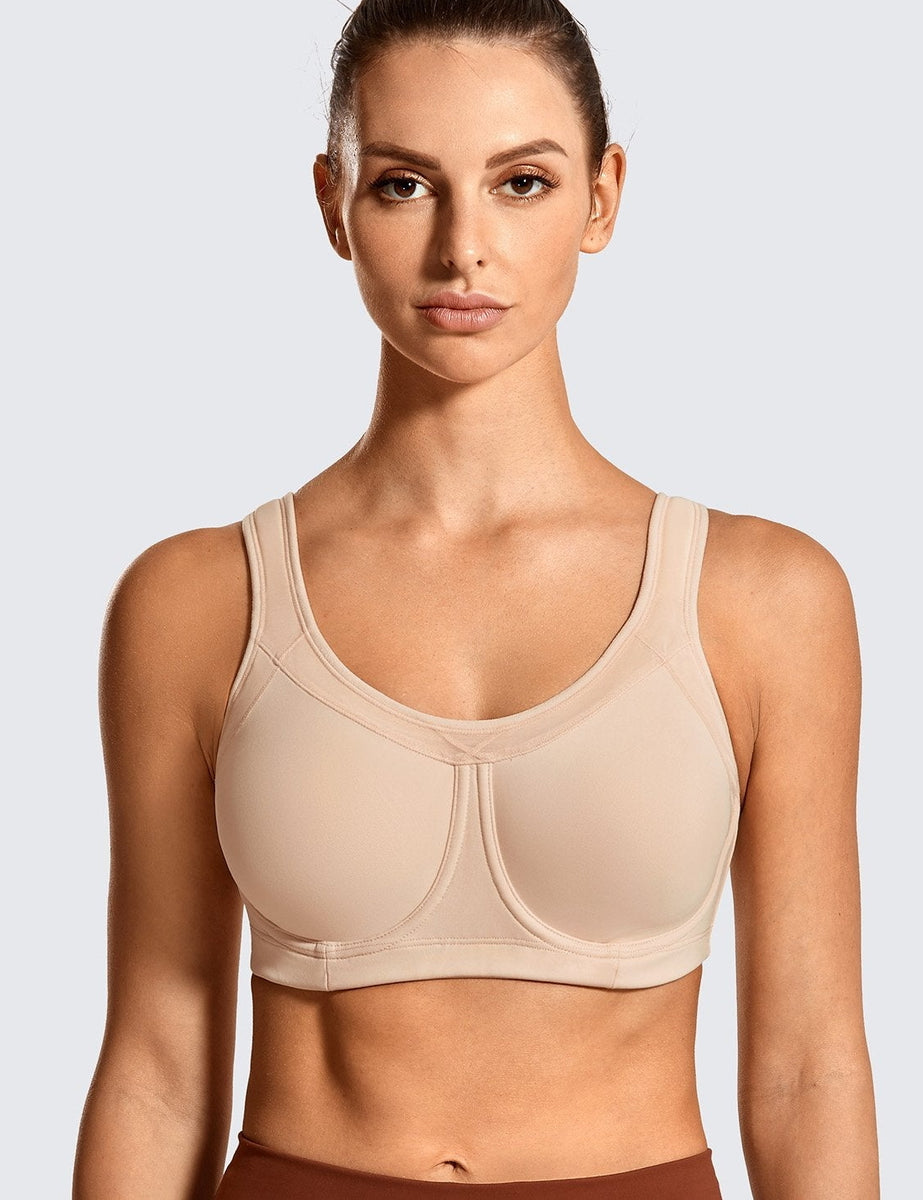 SYROKAN Women's Max Control Solid High Impact Plus Size Underwire Sports  Bra The Great Wall grey 36G price in UAE,  UAE