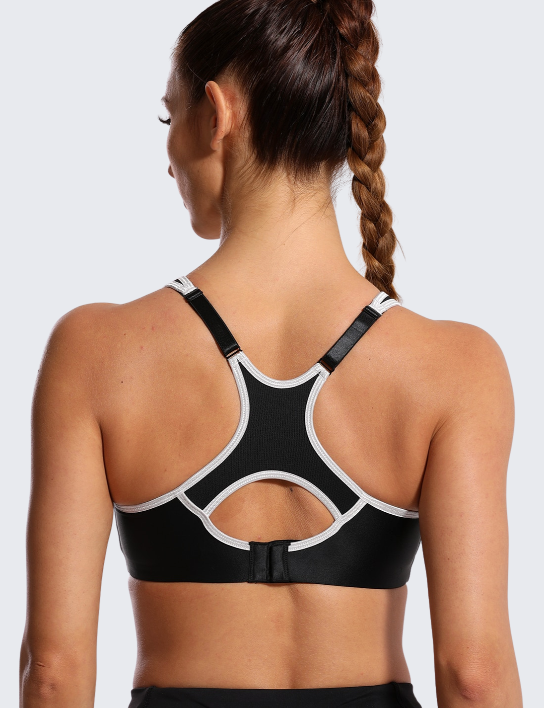zuwimk Sports Bras for Women,Women's Constant Convertible Strap Lightly  Lined Bra Z-Black,L 