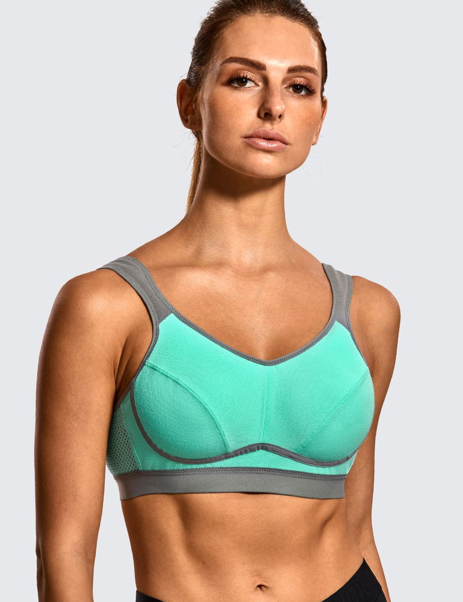 SYROKAN Women's High Impact Sports Bras Wireless Adjustable Straps  Non-Padded Bounce Control Workout Bra, Sweet Grass, 110E : Buy Online at  Best Price in KSA - Souq is now : Fashion