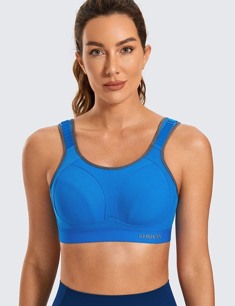 SYROKAN Women's Max Control Underwire Sports Bra High Impact Plus Size with  Adjustable Straps : : Clothing, Shoes & Accessories